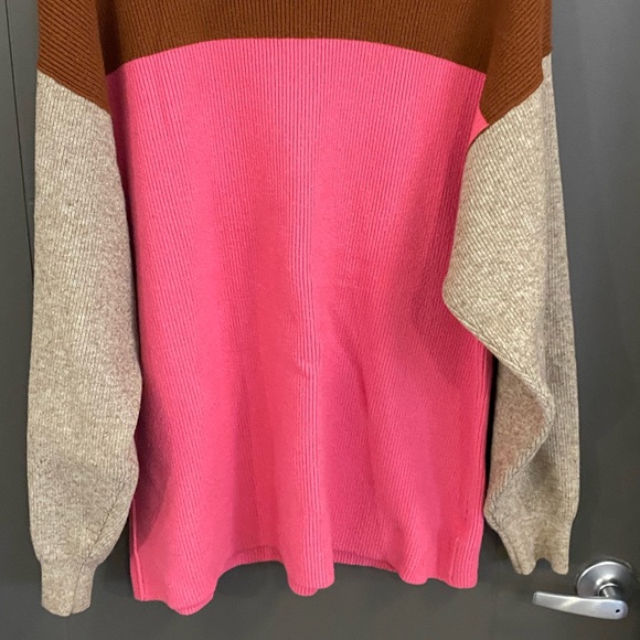 Free People Colorblock Turtleneck Sweater - Picture 7 of 11